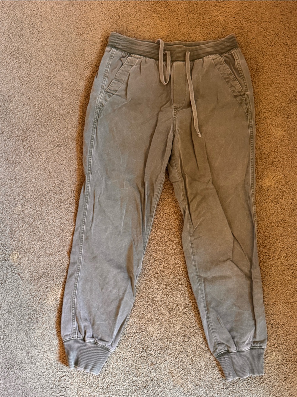 Gap Olive Green Pull-On Jogger Pants Drawstring Utility Casual